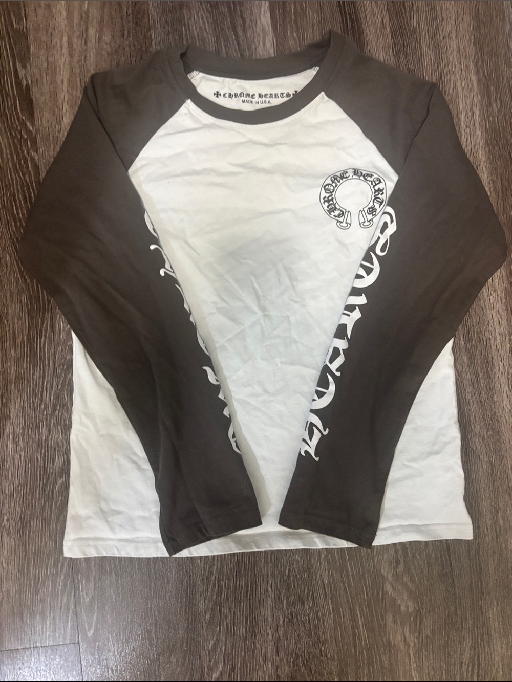 Chrome Hearts white and brown long sleeve shirt